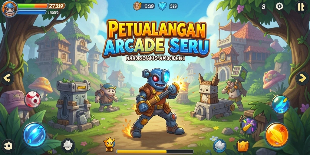 Tampilan gameplay seru dalam 2739 dengan karakter yang berwarna-warni.