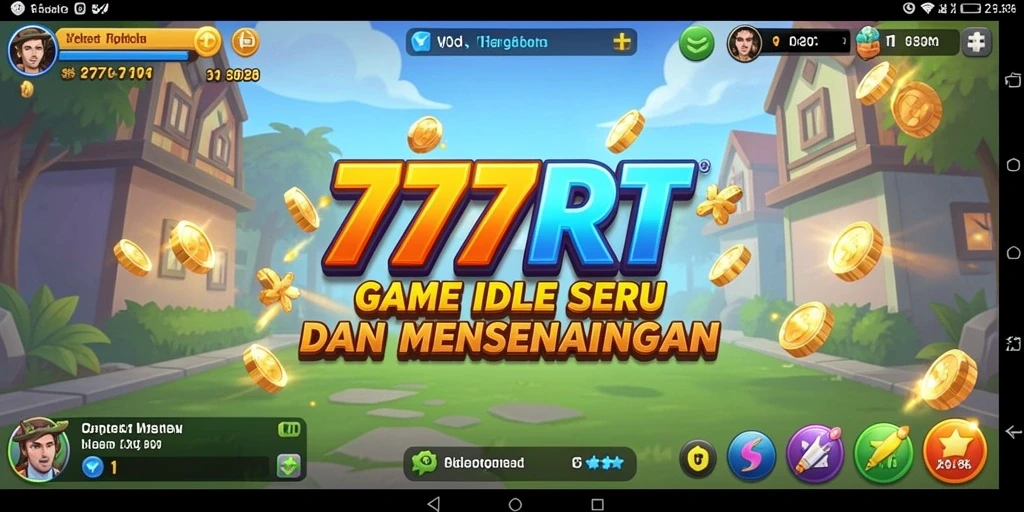 Tampilan gameplay Idle 777RT yang menarik dan penuh warna.