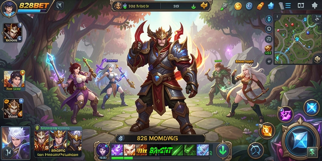 Tampilan gameplay <strong>828BET</strong> yang menakjubkan dengan aksi pertarungan seru.
