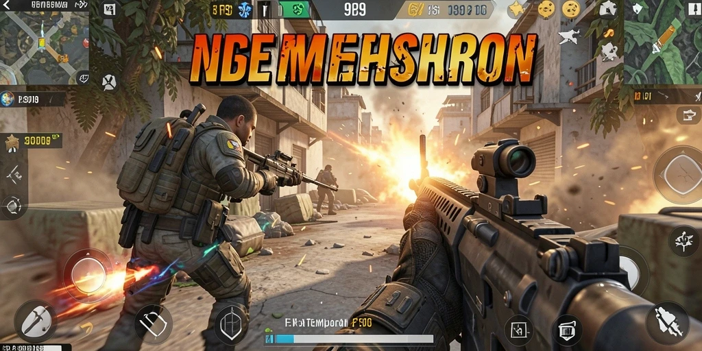 Gameplay mendebarkan dalam pertempuran FPS di 9399.