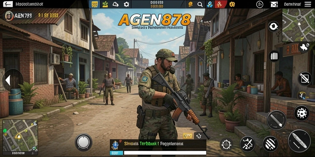 Tangkapan layar gameplay AGEN878 yang menunjukkan pengalaman simulasi yang mendalam.