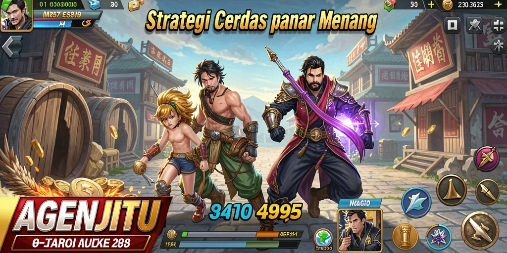 Tampilan gameplay AGENJITU yang mendebarkan dan penuh strategi.