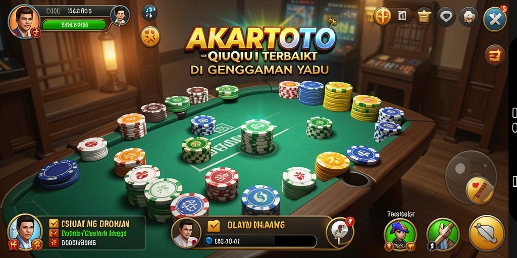 Skrinsut gameplay QiuQiu yang mendebarkan dari AKARTOTO.