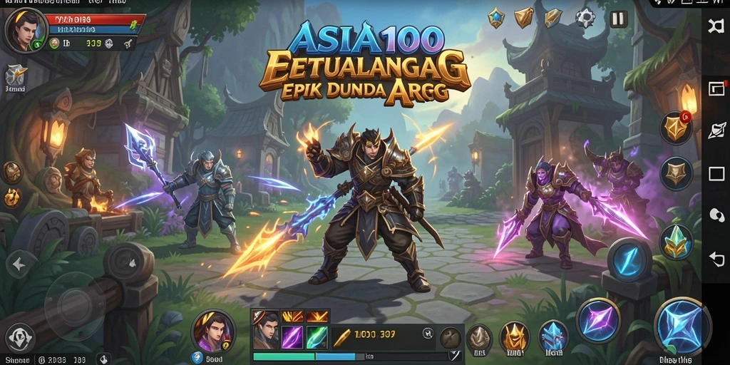 Tampilan gameplay ARPG yang menarik dalam ASIA100.
