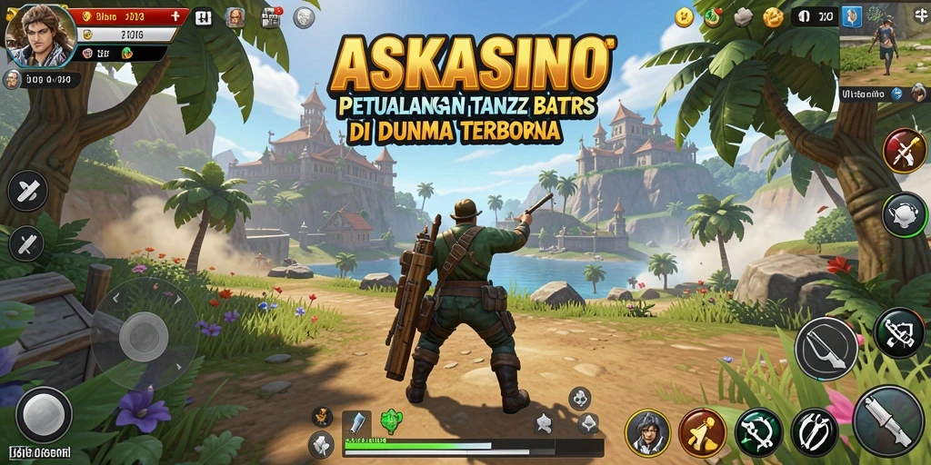 Tangkapan layar menunjukkan aksi mendebarkan dalam dunia Open World ASKASINO.