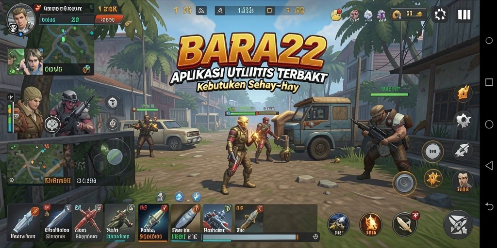 Tampilan antarmuka aplikasi BARA22 yang menarik dan fungsional.