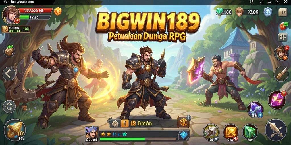 Tangkapan layar BIGWIN189 menunjukkan pertarungan epik di dalam dunia RPG yang kaya.