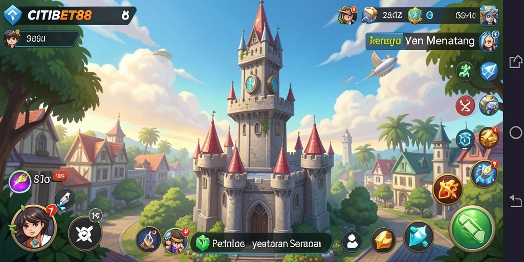 Menampilkan gameplay menara pertahanan yang strategis dan mendebarkan.