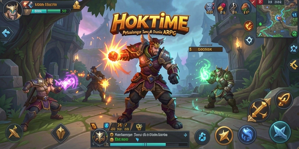 Screenshot gameplay HOKITIME menampilkan pertarungan seru dan aksi mendebarkan.