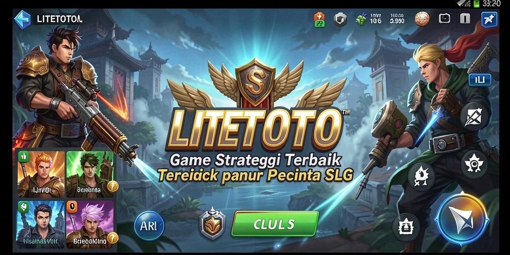 Tangkapan layar utama LITETOTO menampilkan aksi gameplay strategis yang intens.