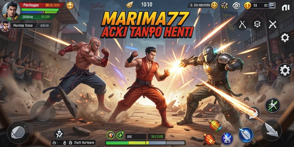 Tampilan seru pertarungan dalam MARIMA77 dengan grafis mengagumkan.