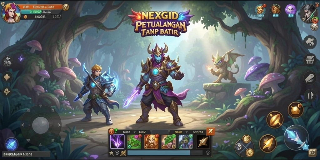 Tangkapan layar dari gameplay NEXGID yang mengagumkan.