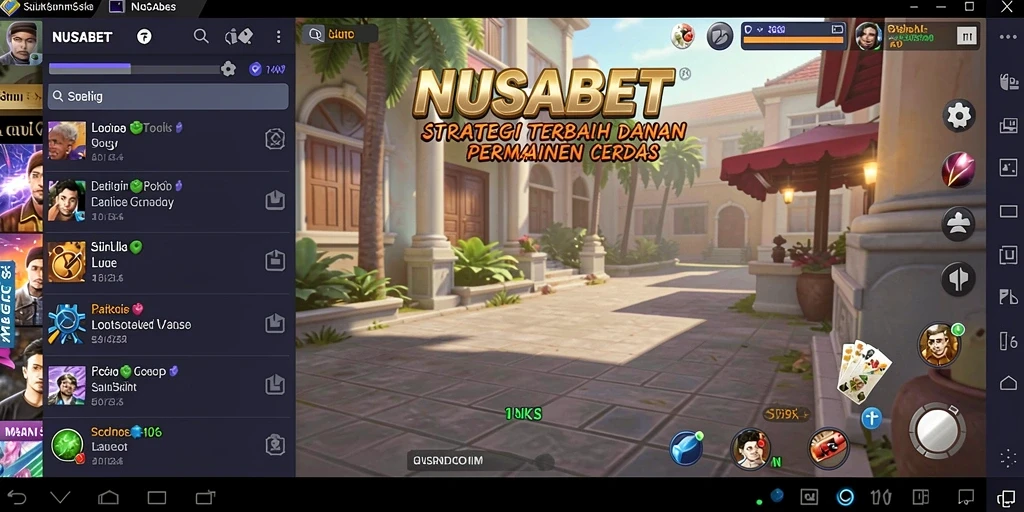 Screenshot gameplay NUSABET menampilkan pertempuran strategi yang intens.