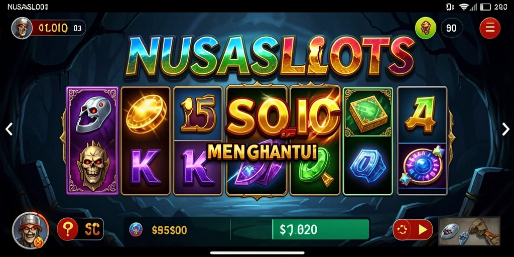 Screenshot permainan NUSASLOTS dengan suasana horor yang mencekam.