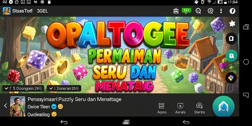 Screenshot gameplay OPALTOGEL yang menunjukkan teka-teki menantang.