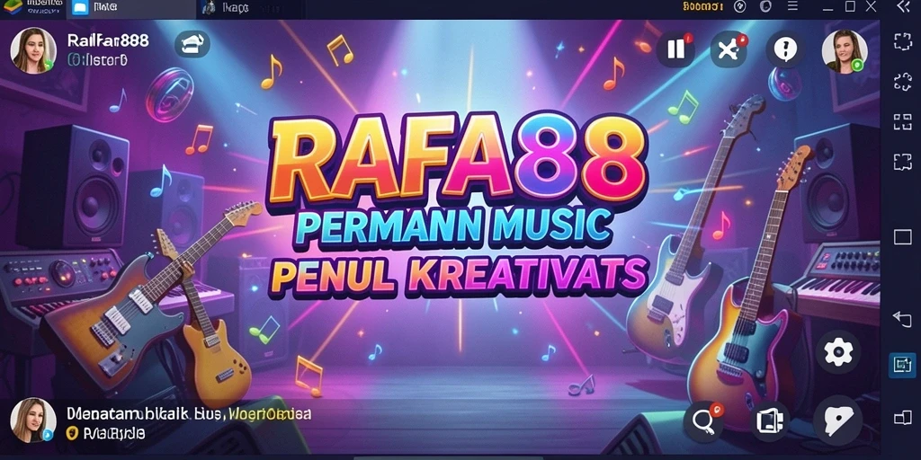 Tangkapan layar RAFA88 menunjukkan interaksi seru dalam bermain musik.