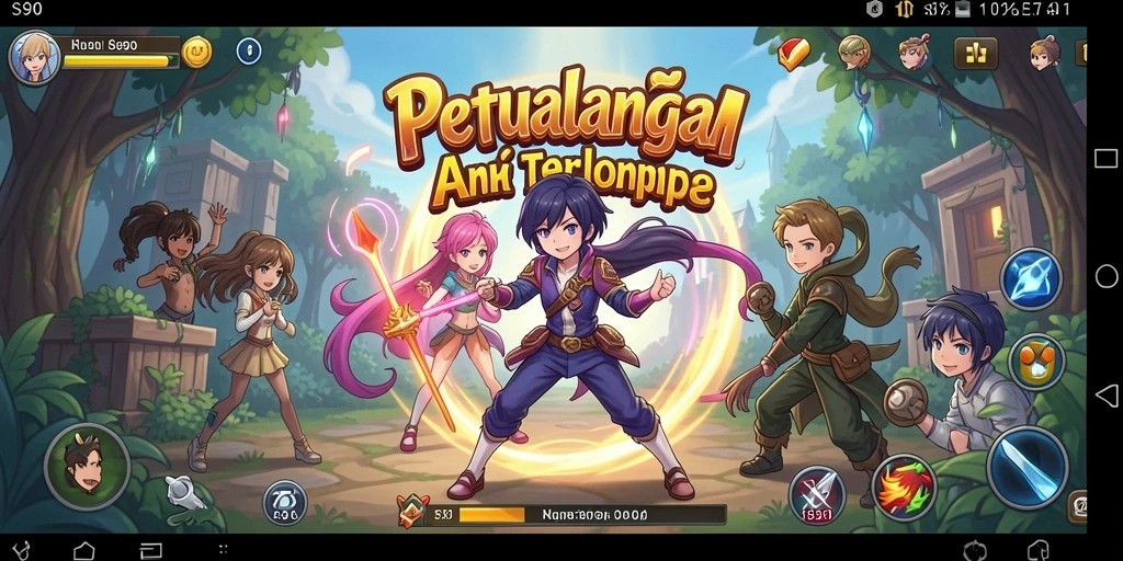 Screenshot S80 menampilkan pertarungan seru antara karakter anime.