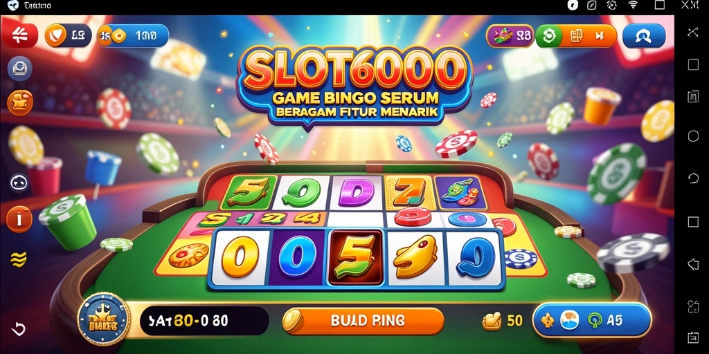 Screenshot gameplay SLOT6000 yang menampilkan suasana Bingo yang menyenangkan.