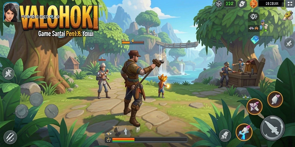 Tangkapan layar yang menunjukkan gameplay VALOHOKI yang menyenangkan.